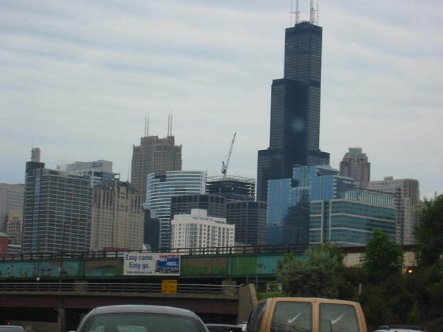 Driving into the city