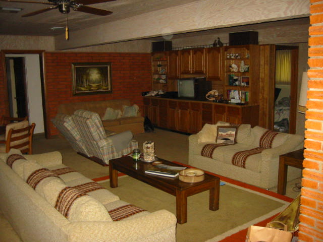 Living room of 'The Cabin'