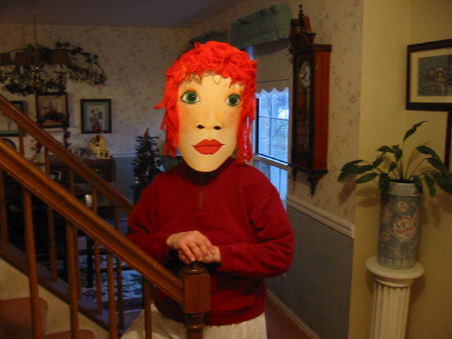 Actually, this is a giant mask that L.D. had to make for school.  I know, it's a cheap ploy.